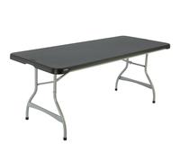 Color Baby Mesa rectangular plegable negra 182X76X73,5 cm