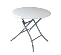 Color Baby Mesa redonda plegable blanca Lifetime D83x73,5 cm