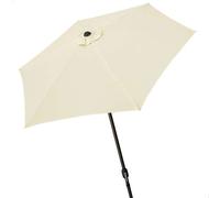 Color Baby Parasol Terraza 250 cm con Chimenea Mástil Aluminio 3,4 cm Crema