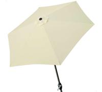 Color Baby Parasol Terraza 300 cm con Chimenea y Mástil de Aluminio 3,8 cm Color Crema