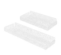 Color Claro Estantería Flotante de Pared Acrílica para Baño y Hogar | Textura Ondulada Transparente, Instalación Fácil y Ahorro de Espacio, para Perfumes y Tubos de Cuidado