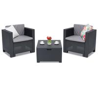 Colorado Terrace Box 2 conjunto technorattan antracita Bica con arcón