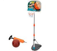 COLORBABY 49538, Canasta baloncesto exterior portátil para niños, CB Toys, Altura regulable de 94,5cm a 165cm, Incluye depósito para rellenar con agua o arena, Fácil Montaje