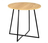 COLORBABY Mesa auxiliar AKTIVE MAX Home 40x40 cm, efecto roble, patas en cruz negras