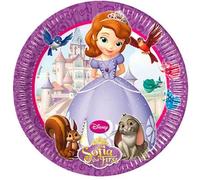 Colorbaby Pack 8 Platos de Cartón Princesa Sofía Disney 20 Cm
