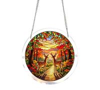 Colorful Window Sun Catcher - Colgante de 18 cm de acrílico, colgante, decorativo con forma de prisma | Vibrant Home Garden Backyard Tree Spring Party Decoration