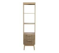 Columna con 2 cajones con frentes acanalados y 3 nichos h160 cm - klaus 40 cm