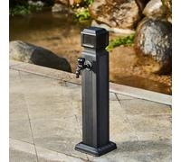 Columna de agua para exteriores con grifo y pistola pulverizadora, espiga de agua independiente a prueba de heladas, patio de entrada doble