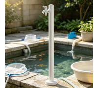 Columna de agua para exteriores con grifo y pistola rociadora, soporte de pilar de agua independiente para jardín, grifo de agua vertical montado en el piso para lavado de riego(C,Height: 95cm/37.4in)