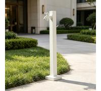 Columna de agua para jardín exterior con grifo de doble salida