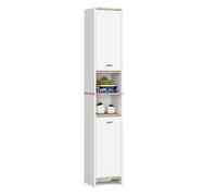 AKORD Columna de baño | Pieza elegante para baños pequeños | Mueble universal | Colores y diseño blancos
