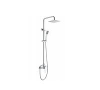 Columna de diseño moderno para ducha con una barra extensible de acabado cromado Art de Imex - Plateado / Latón / Imex