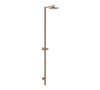 Columna de ducha AXOR Starck Nature de hansgrohe, con ducha mural 240 1jet, sin teleducha, para montaje en superficie, 12671300, Color: Oro rojo pulido