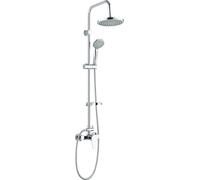 Columna de ducha con grifo mezclador cromado, para montaje en pared, modelo Intra