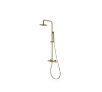 Columna de ducha con grifo termostático acero inoxidable y latón acabado en oro cepillado Monza de Imex