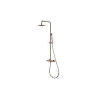 Columna de ducha con grifo termostático en acero inoxidable y latón con acabado oro rosa cepillado Monza de Imex