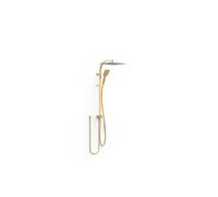 Columna de ducha con rociador cuadrado para grifo universal con acabado oro mate Over Wall Tres