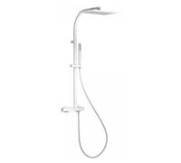Columna de ducha con soporte mural y sistema antical con acabado blanco mate SLIM TRES
