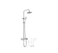 Columna de ducha con un diseño moderno y extensible de acabado cromado Nassau de Imex - Plateado / Latón / Imex