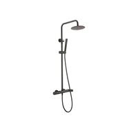 Columna de ducha con una barra extensible de diseño moderno en color negro mate Dinamarca de Imex - Negro / Latón / Imex