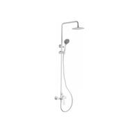 Columna de ducha de diseño extensible y moderno con un acabado blanco mate Luxor de Imex