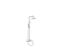 Columna de ducha extensible con grifo monomando en latón y acero inoxidable en acero cepillado Palancia de Valaz - 20 cm