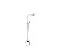 Columna de ducha extensible de 92 a 136 cm de acero inoxidable con rociador extraplano Valencia de Imex - Plateado / Latón / Imex