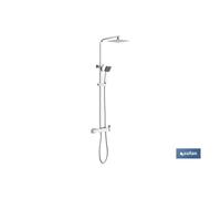 Columna de ducha monomando diseño cuadrado 90-1.40 cm