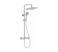 Columna de Ducha Monomando Regulable en Altura para Pared con Rociador Cuadrado de Cromado Vega 31x97cm Roca