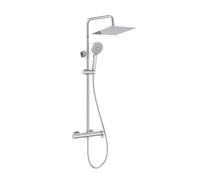 Columna de ducha monomando Roca Vega Plus Square con rociador cuadrado 250x250 mm