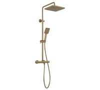 Columna de ducha Sapho con grifo termostático, acabado dorado mate