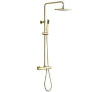 Columna de ducha Sapho con grifo termostático, color dorado