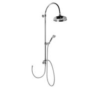 Columna de ducha Sapho VANITY con conexión para grifería, cabezal de ducha y ducha de mano, acabado cromado