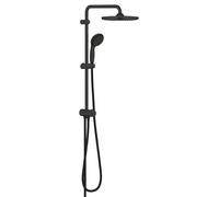 Columna de ducha sin grifo grohe start negro mate rociador 25 cm redondo sistema antical con ahorro de agua cuerpo frío antiquemaduras