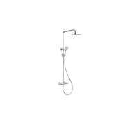 Columna de ducha termostática con grifo para bañera y alcachofa de mano en acero cepillado Ebro de Valaz - 30 cm