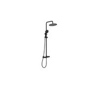 Columna de ducha termostática con grifo para bañera y rociador con alcachofa en negro mate Ebro de Valaz - 20 cm