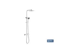 Columna de ducha termostatica diseño cuadrado 90-1.40 cm