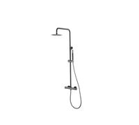 Columna de ducha termostática diseño moderno Imex - Negro / Latón / Imex