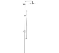 Columna de ducha y bañera sin grifo grohe rainshower cromo brillo rociador 21 cm redondo sistema antical con ahorro de agua