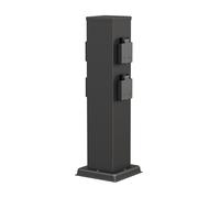 Columna de enchufe de jardín POLLY para exterior IP44 4 vías acero inoxidable