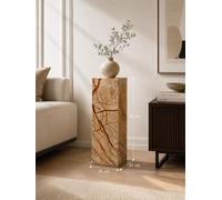 Columna decorativa de mármol verde, hecha a mano, de 62 x 21 cm