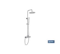 Cofan Columna de Ducha con Grifo Monomando Cromado | Con Filtro de Ahorro de Agua