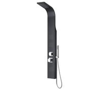 COLUMNA DUCHA IDROMASAJE ALUMINIO NEGRO CASCADA TUBO REDONDO CASCADA DE AGUA