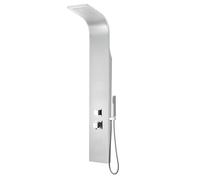 COLUMNA DUCHA IDROMASAJE DE ALUMINIO PANEL TERMOSTÁTICO CASCADA tubo redondo