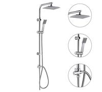 Columna ducha universal multifuncional completa cuadrada, acero inoxid