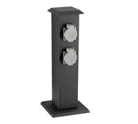 Columna enchufes jardín 4 Tomas Corriente Pilar metálico IP44 Accesorios jardín Enchufe Exterior