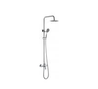 Columna para ducha de diseño moderno y monomando con un acabado cromada Ural de Imex - Plateado / Latón / Imex