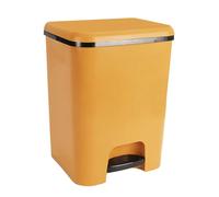 COM-FORT HOUSE Cubo de Basura con Pedal Capacidad de 20 litros Cubo Reciclaje Color Mostaza