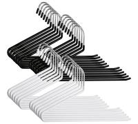 COM-FORT HOUSE - Perchas de Metal para Pantalones - Perchas Color Blanco y Negro - Finas y Resistentes para Ordenar tu Ropa