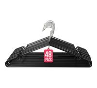 Com-Fort House Perchas Metálicas Negras - 40cm Diseño Elegante y Resiste